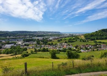 Eu, ville royale, vue de la chapelle Saint-Laurent